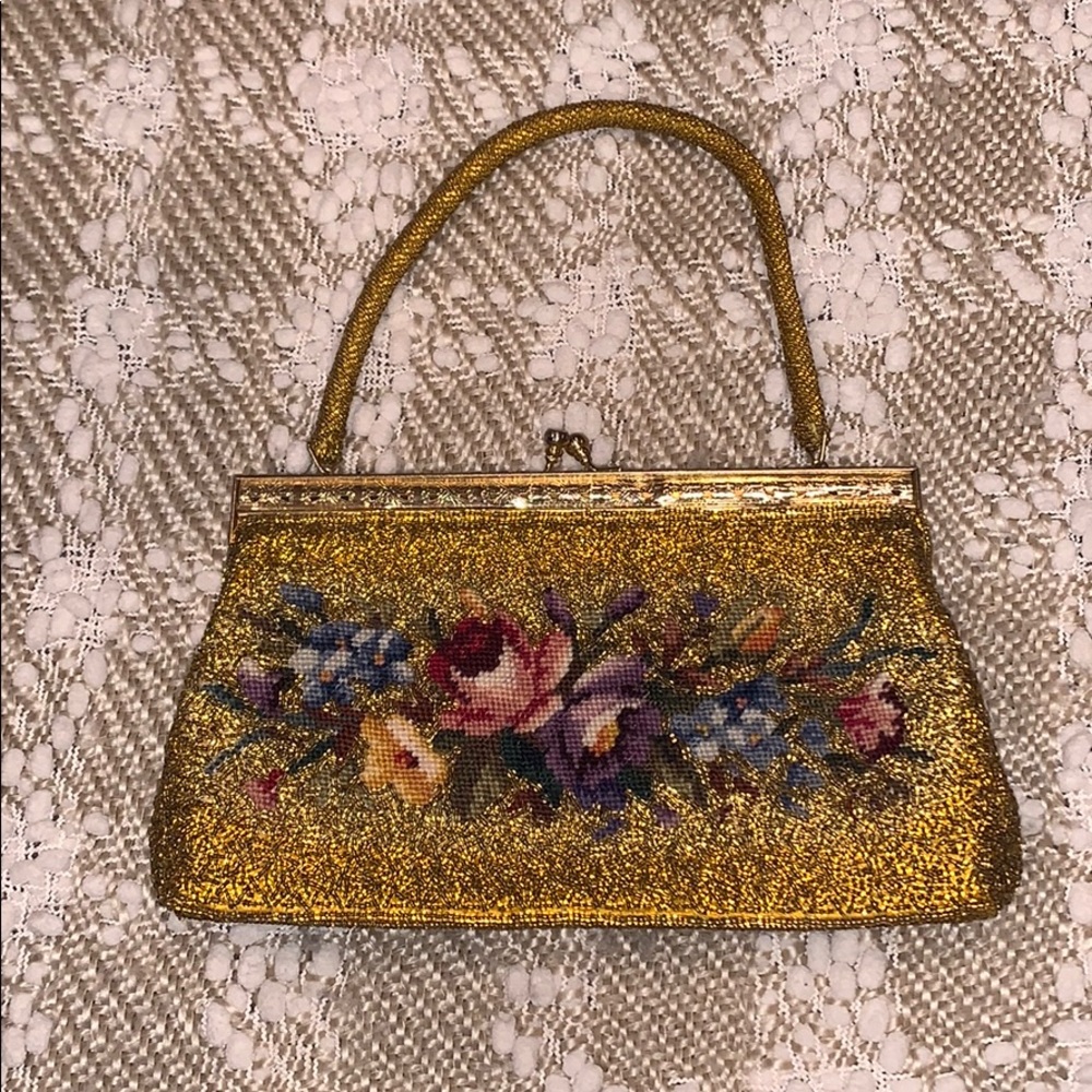 Vintage Beaded Floral Purse